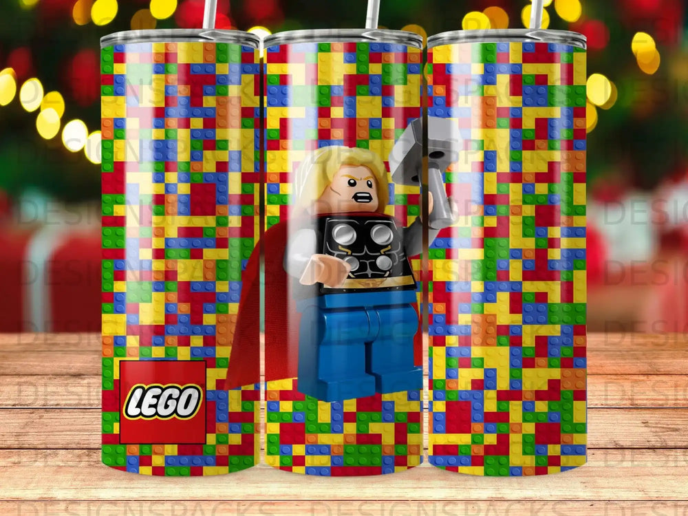 LEGO Thor Minifigure Colorful Block Pattern Tumbler product type