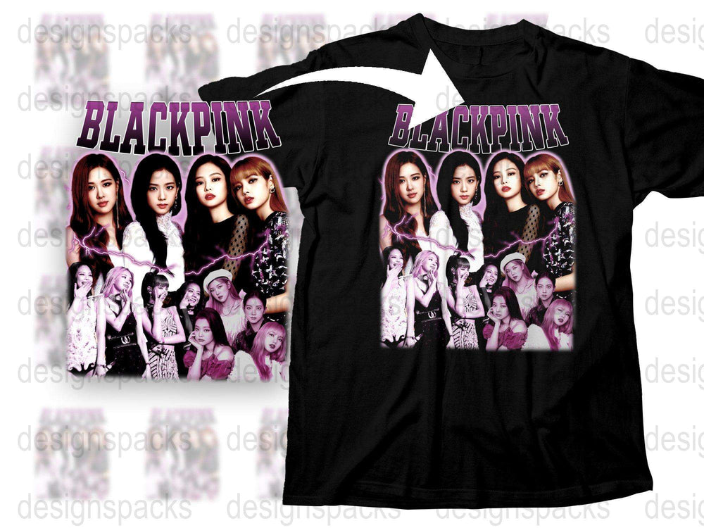 Blackpink Band Graphic T-Shirt, K-Pop Music Fan Tee, Cotton Unisex Shirt, Gift for Teens