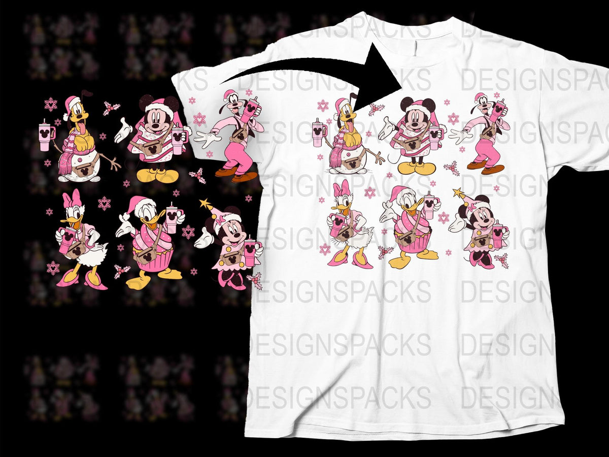 Daisy Duck T-Shirt, Vintage Disney Character Tee, Pink Daisy Duck Poses, Cartoon Fan Apparel