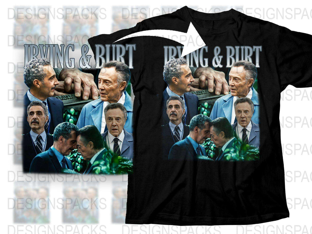 Irving and Burt Movie Scene Graphic T-Shirt, Classic Film Actors, Vintage Style Tee, Unique Movie Fan Gift