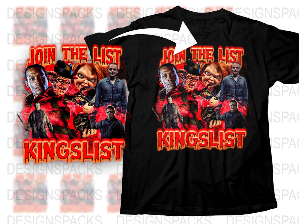 KingsList Horror Movie T-Shirt, Graphic Tee, Vintage Style Film Shirt, Fan Apparel, Unisex Clothing