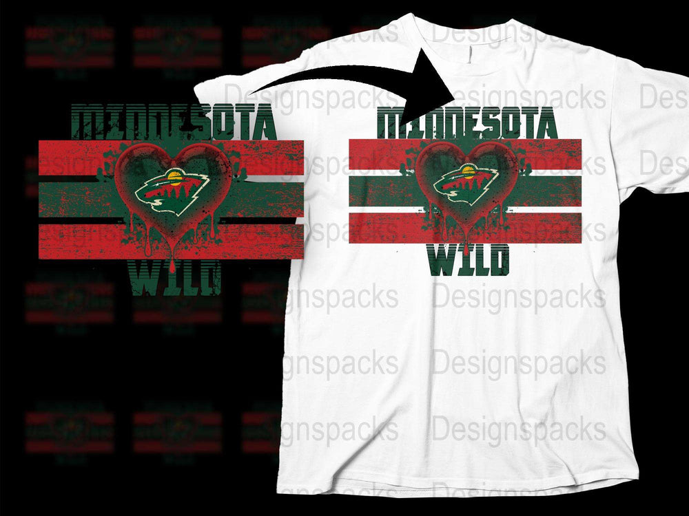 Minnesota Wild Hockey Team T-Shirt, Vintage Distressed Logo, Sports Fan Apparel, Casual Style White Tee