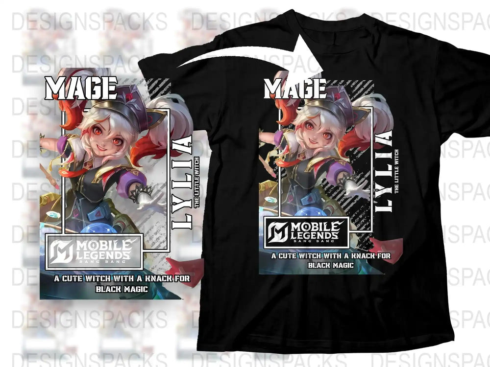 Mobile Legends T-Shirt, Cute Witch Character, Anime Gaming Apparel, Unisex Cotton Tee
