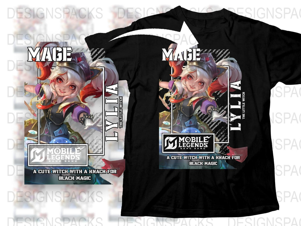 Mobile Legends T-Shirt, Cute Witch Character, Anime Gaming Apparel, Unisex Cotton Tee