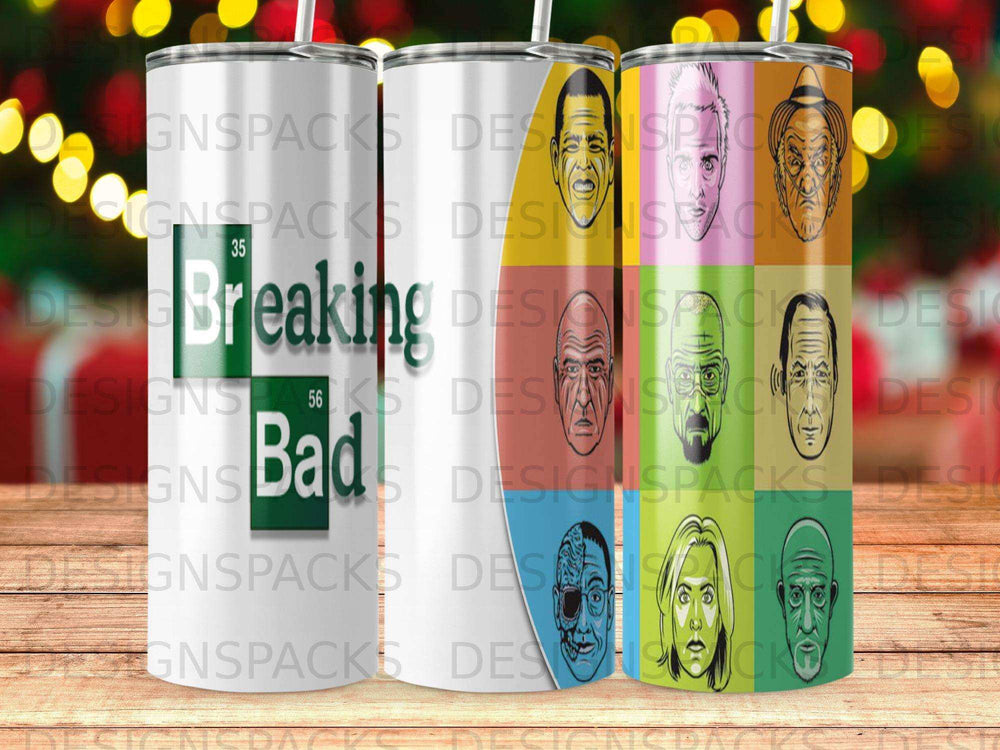 Breaking Bad tumbler with Breaking Bad characters.