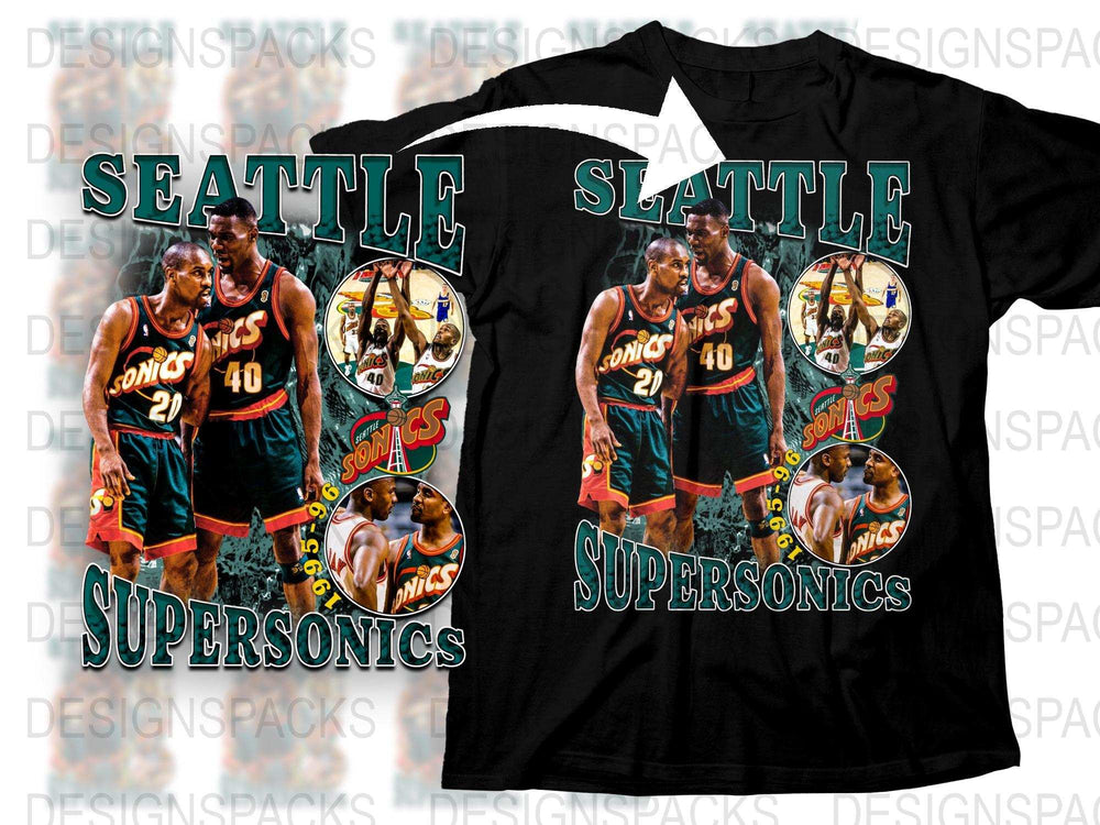 Vintage Seattle SuperSonics T-Shirt, Classic Basketball Team Graphic Tee, Collectible Sports Memorabilia, Unisex Fashion