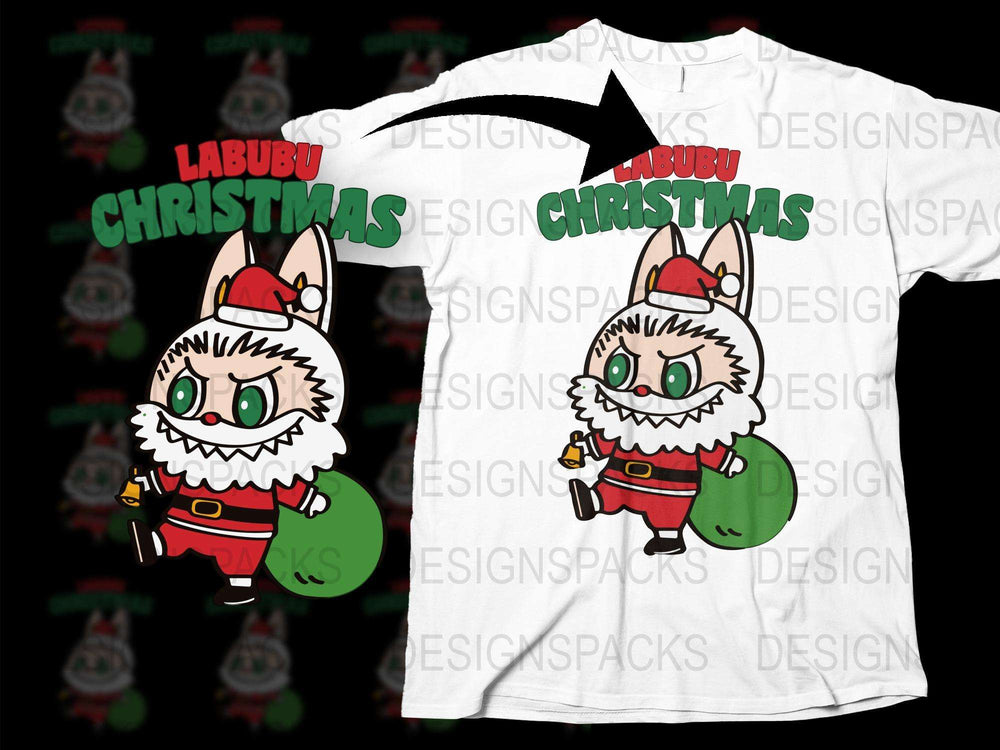 Cute Christmas Fox T-Shirt, Festive Holiday Tee, Kids and Adults, Unisex Xmas Gifts, Santa Fox Design