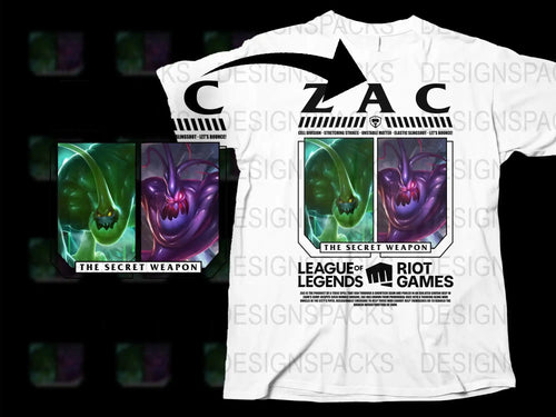 League of Legends Zac T-Shirt, The Secret Weapon Gaming Tee, Riot Games Merchandise