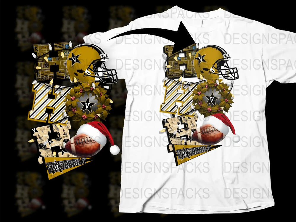 Festive Football T-Shirt, Holiday Sports Tee, Cheerful Christmas Apparel, Unique Gift for Sports Fans