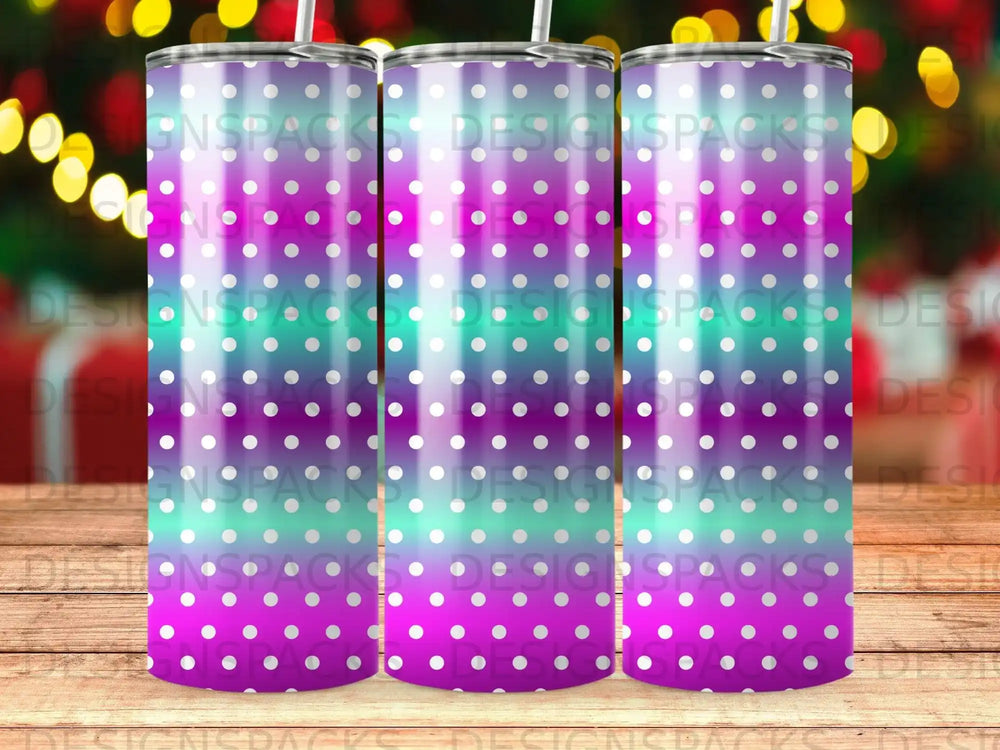Vibrant Purple Magenta Teal Polka Dot Gradient product type