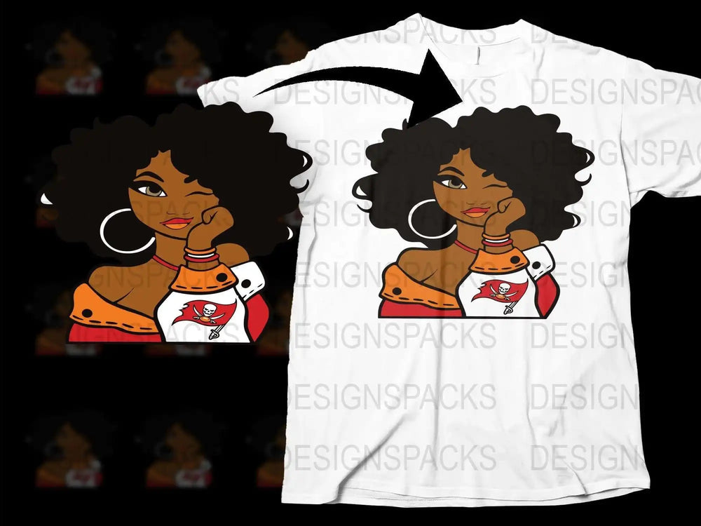 Afro Woman Graphic T-Shirt, Stylish Female Character Print, Casual Fashion Tee, Bold Modern Apparel