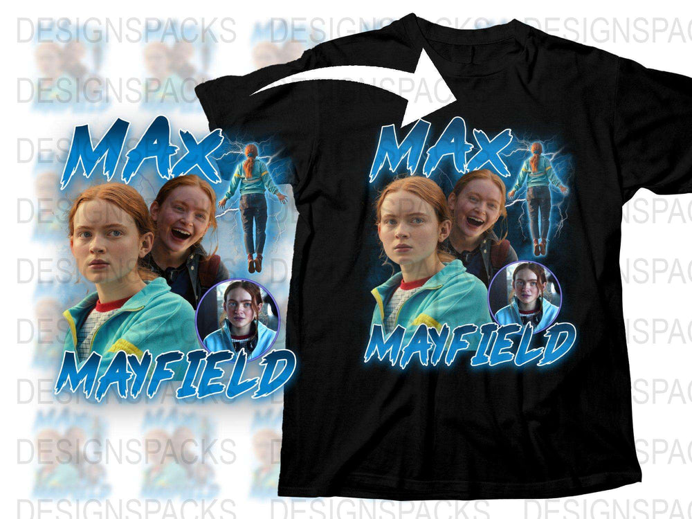Max Mayfield Inspired Graphic T-Shirt, Fan Art Design Tee, Multiple Poses, TV Show Merchandise, Unisex Cotton Clothing