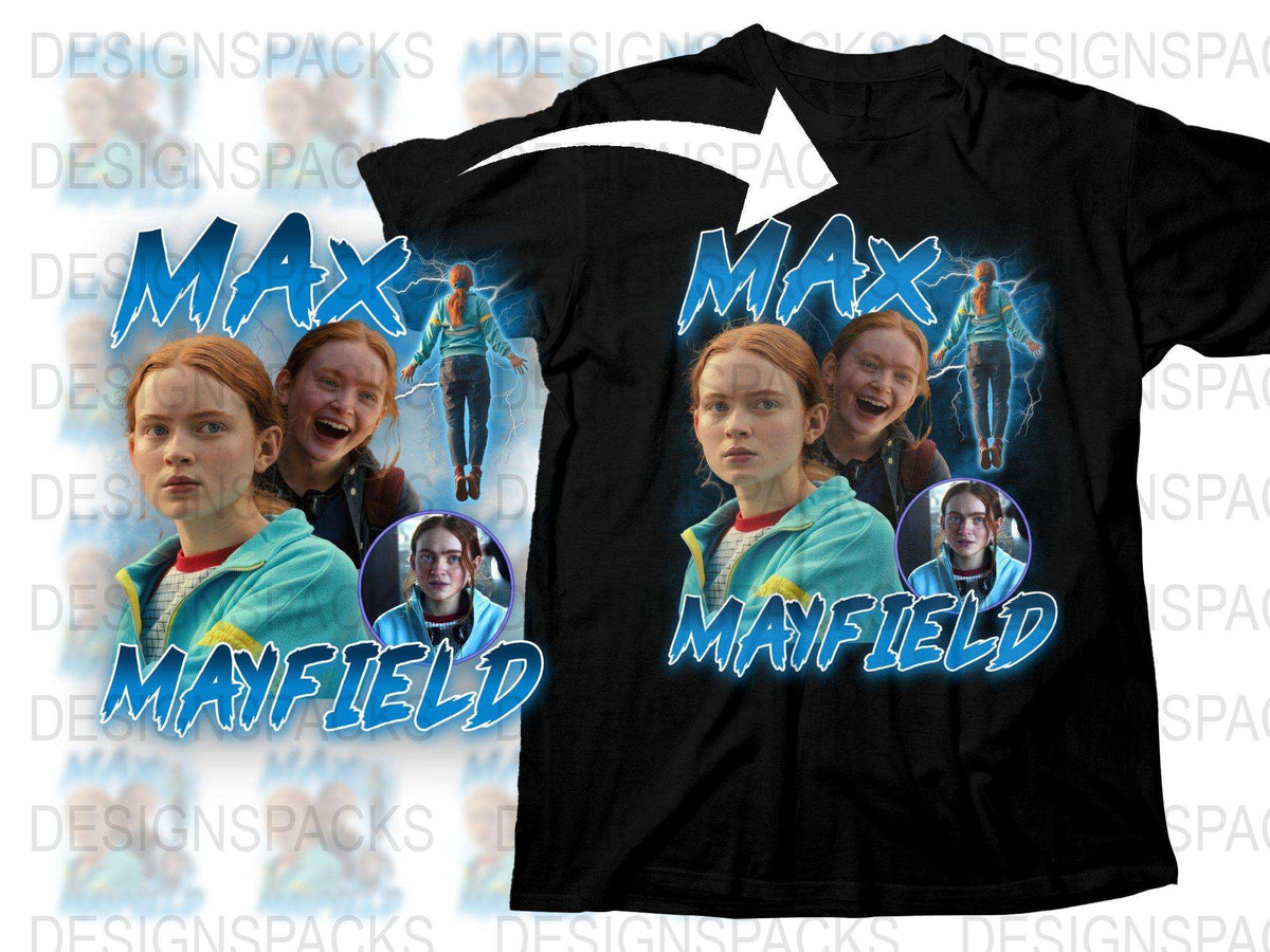 Max Mayfield Inspired Graphic T-Shirt, Fan Art Design Tee, Multiple Poses, TV Show Merchandise, Unisex Cotton Clothing