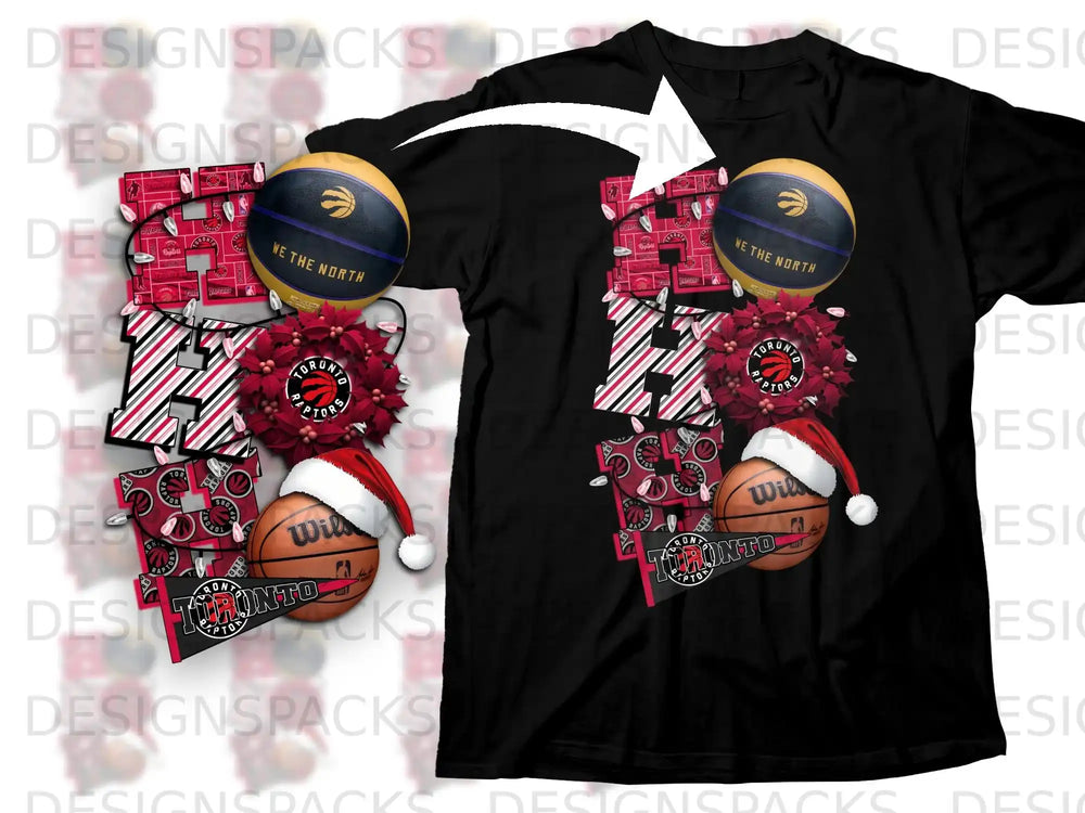 Toronto Raptors We The North Holiday Themed T-shirt