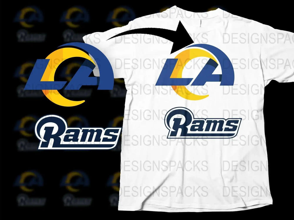 LA Rams T-Shirt, Los Angeles Football Team Graphic Tee, Sports Fan Apparel, Unisex White Shirt