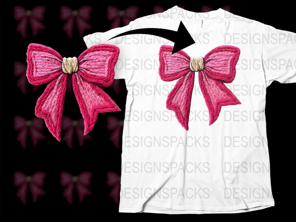 Unique Pink Bow T-Shirt, Stylish Women's Casual Wear, Soft Cotton Top, Fashionable All-Season Apparel