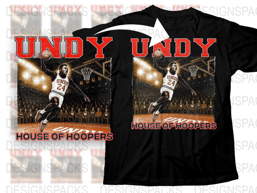 Vintage Basketball T-Shirt, Retro Sports Tee, UNDY House of Hoopers, Athletic Apparel, Gift for Basketball Fans, Men's Fashion