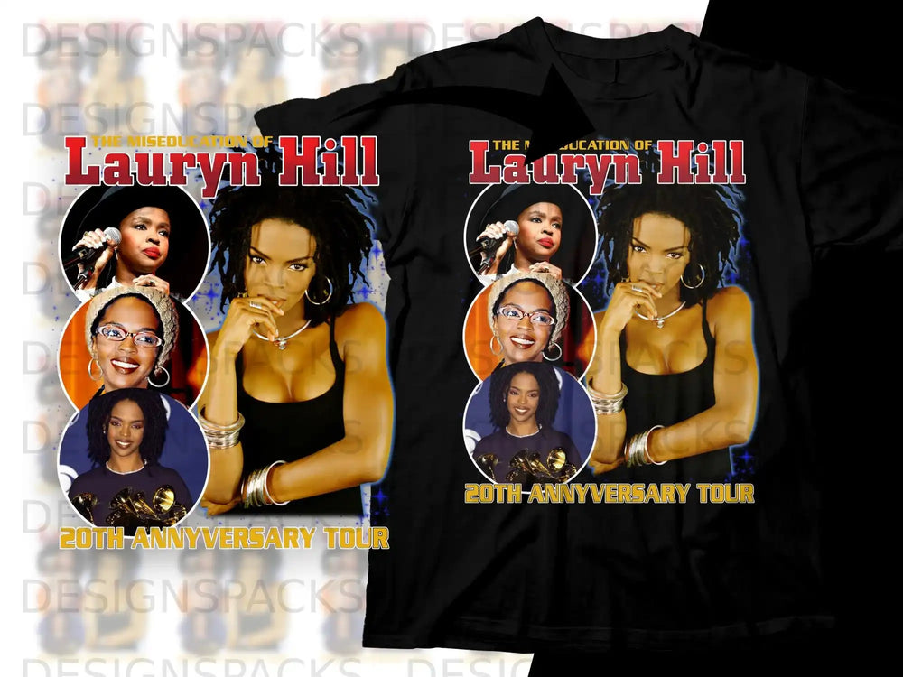 Lauryn Hill 20th Anniversary Tour t-shirt with artist photos.