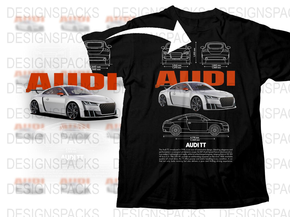 Audi Car Enthusiast T-Shirt, Cool Automotive Tee, Men's Graphic Shirt, Car Lover Gift Idea