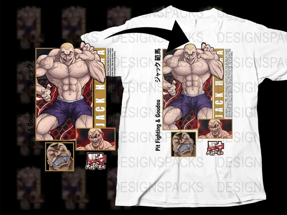 Anime Muscle Man T-Shirt, Colorful Graphic Tee, Cartoon Fighter Design, Casual Fashion Top for Teens and Adults