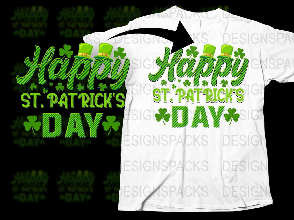 Happy St. Patrick's Day T-Shirt, Green Shamrock Graphic Tee, Unisex Irish Celebration Shirt