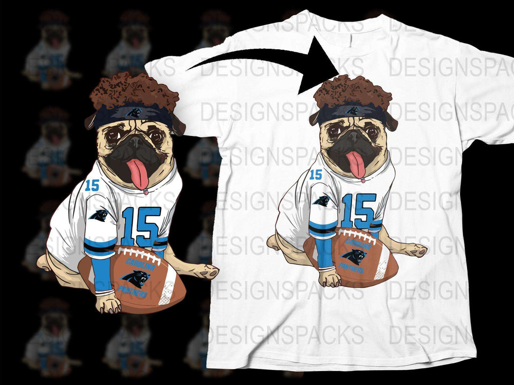 Cute Bulldog Graphic T-Shirt, Funny Dog in Football Jersey, Cool Pet Lover Gift, Unique Animal Print Tee