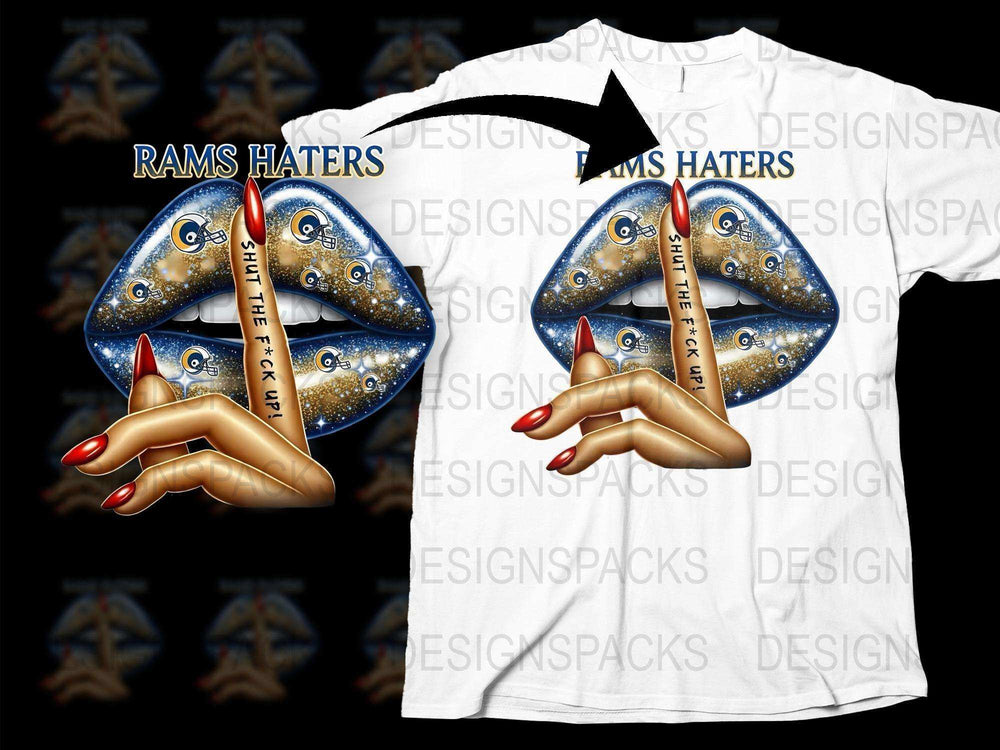 Rams Haters T-Shirt, Surreal Eye Design, Unique Graphic Tee, Sports Team Rivalry, Unisex Fashion