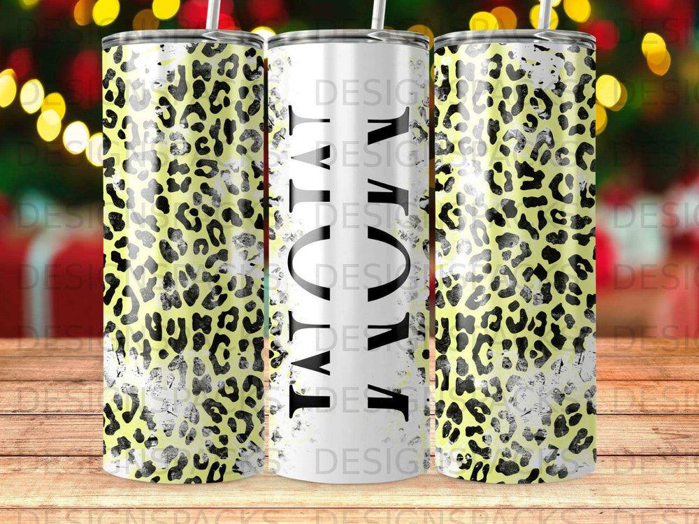 Yellow Leopard Print MOM Graphic Design Tumbler Product Type