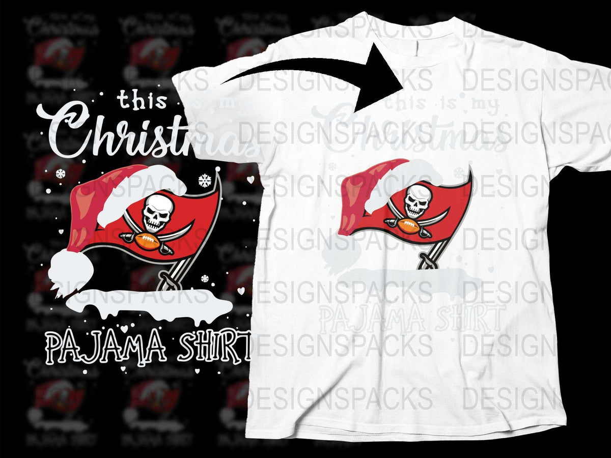 Christmas Pirate Pajama Shirt for Adults, Funny Holiday Sleepwear, Skull and Crossbones, Festive Nightwear, Unique Xmas Gift Idea