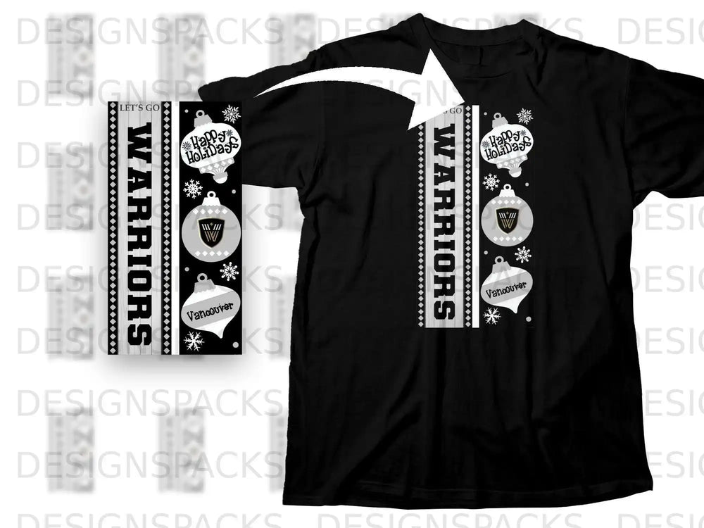 Warriors Happy Holidays Vancouver Let's Go Shirt