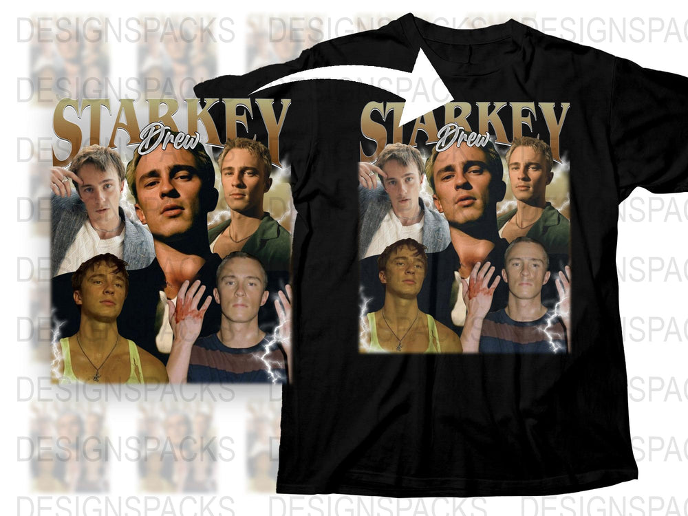 Drew Starkey Collage T-Shirt, Graphic Tee, Fan Merch, Unisex Adult Clothing, Trendy Actor Shirt