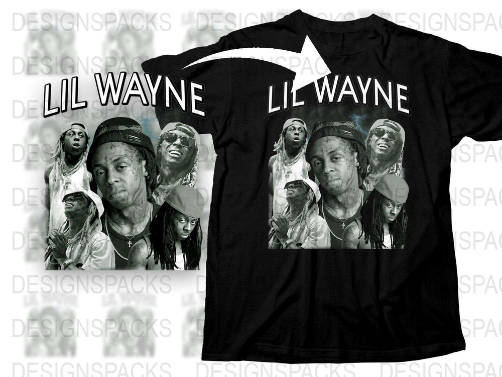 Lil Wayne Graphic T-Shirt, Hip Hop Music Tee, Artist Fan Merchandise, Black Cotton Shirt