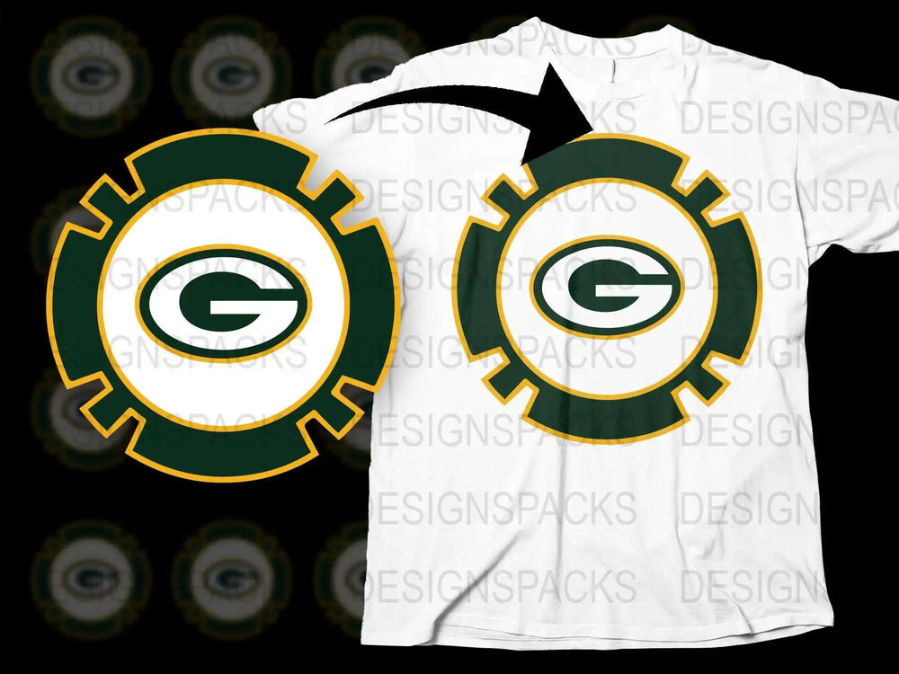 Green Bay Packers Football Team Logo Graphic Png Digital Download