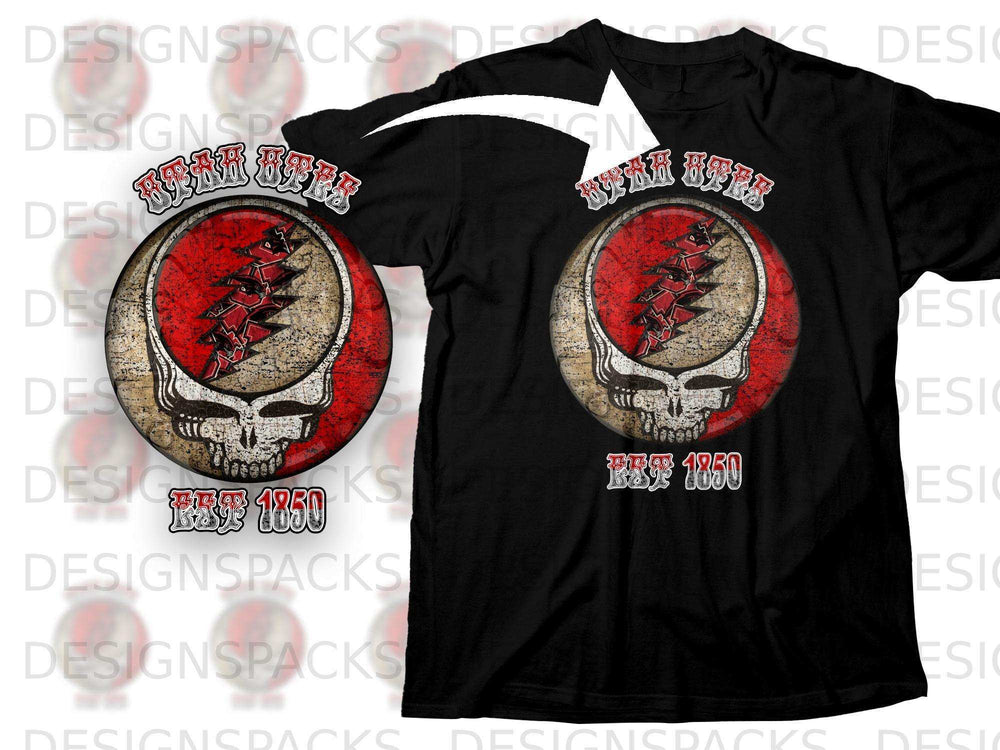 Bear Kite Est 1850 Skull Grateful Dead Style Shirt