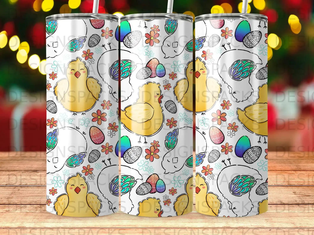 Happy Chicks Easter Egg Floral Pattern Tumbler product type