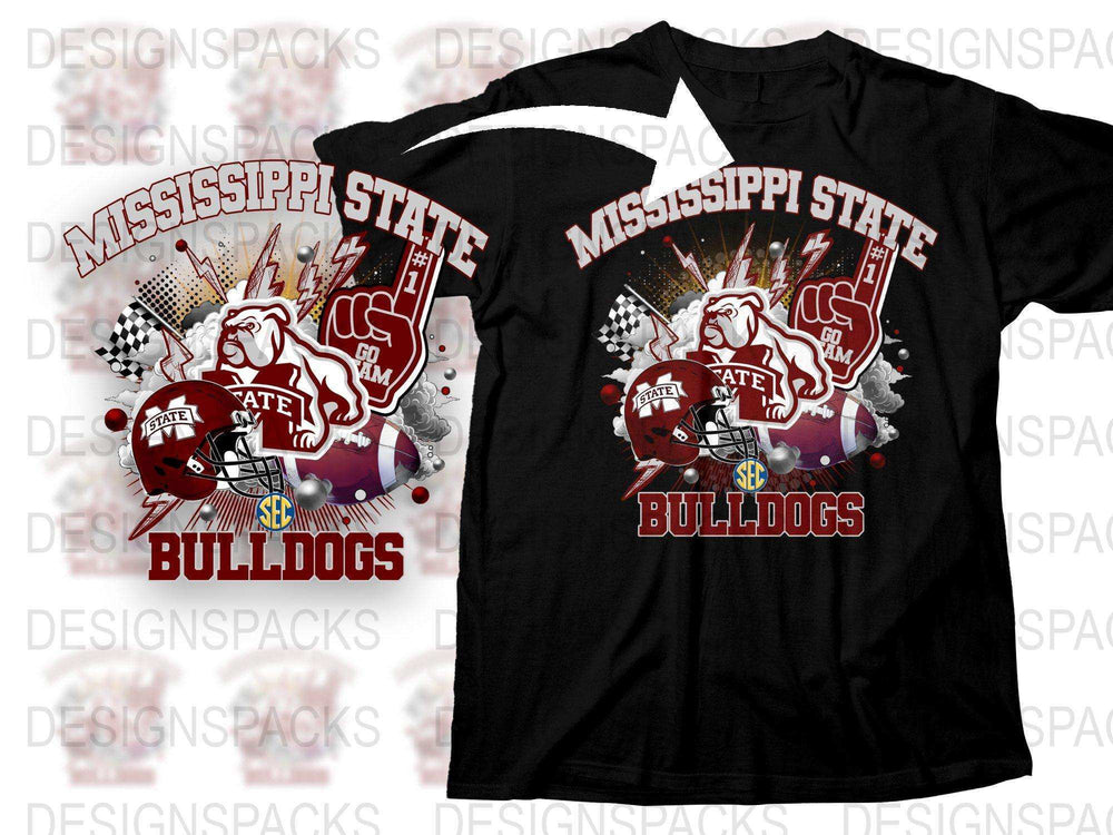 Mississippi State Bulldogs T-Shirt, SEC College Football Graphic Tee, Unisex Sports Apparel