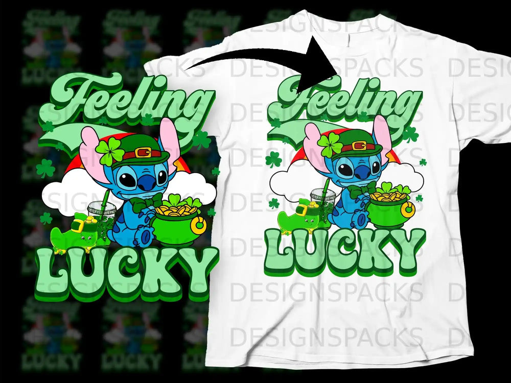 Stitch Leprechaun St Patricks Day Feeling LUCKY product type