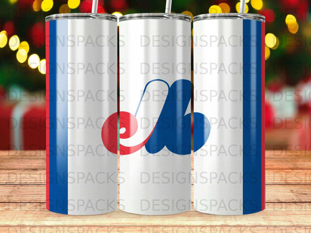 Three tumblers with the Montreal Canadiens logo.