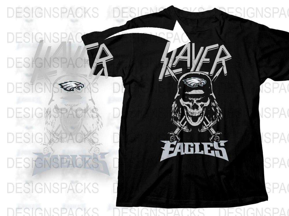Vintage Eagle T-Shirt Black Graphic Tee with Bold Eagle Design, Sports Fan Apparel
