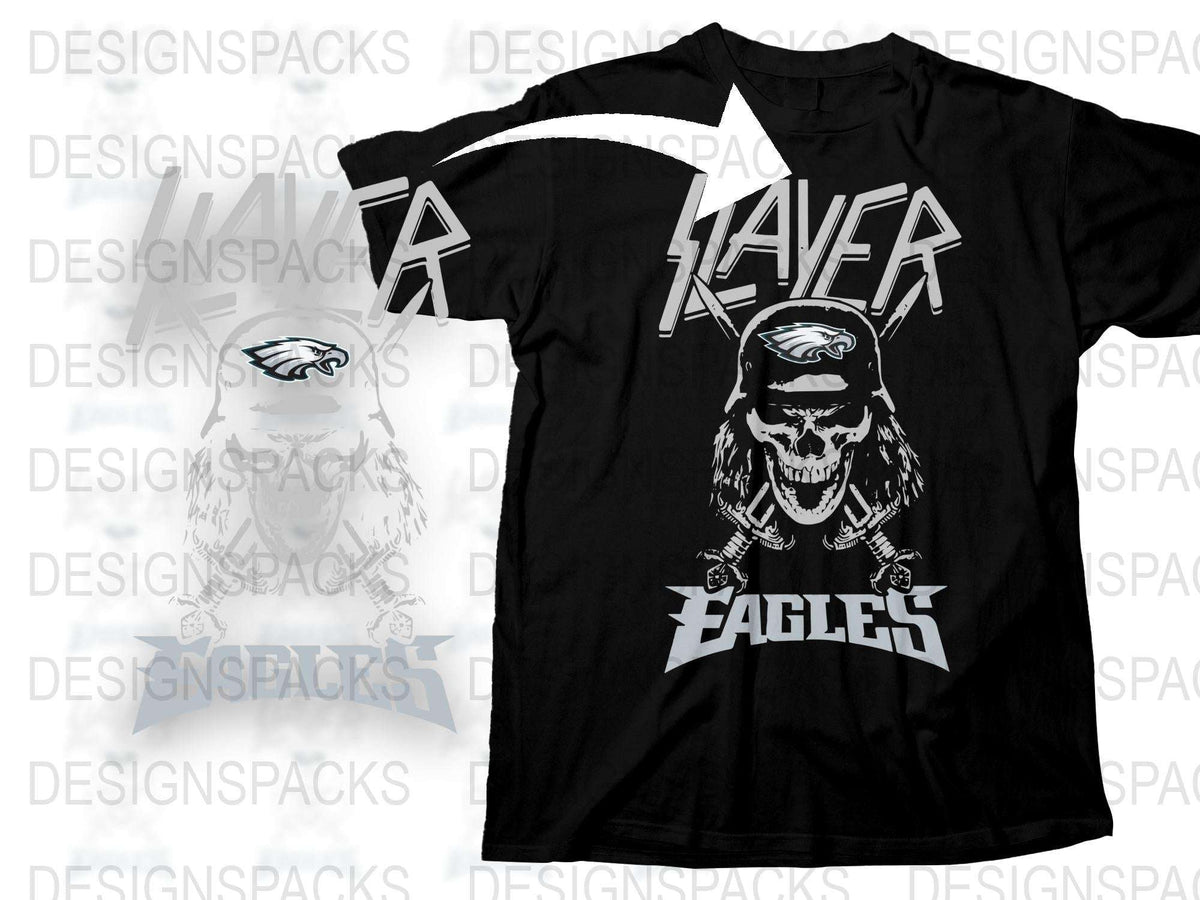 Vintage Eagle T-Shirt Black Graphic Tee with Bold Eagle Design, Sports Fan Apparel