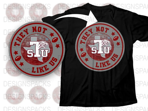 SLU Lions T-Shirt, They Not Like Us Red Circle Design, University Fan Apparel, Casual Graphic Tee
