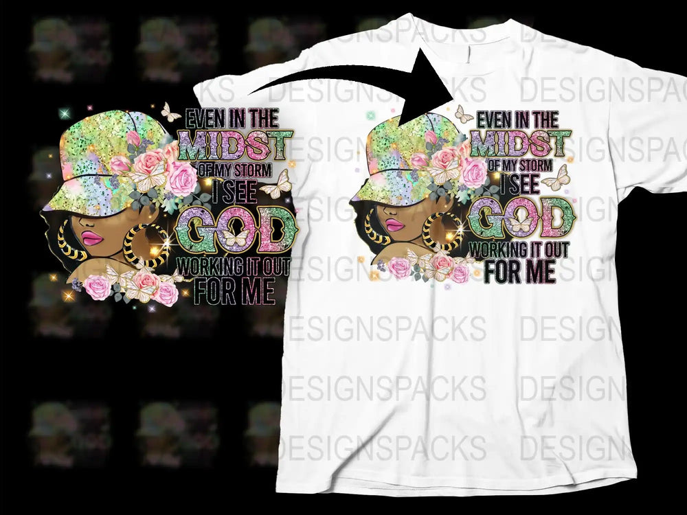 Inspirational Christian T-Shirt, Floral Graphic, Faith Quote, Women's Fashion Tee, Religious Clothing, Spiritual Gift Idea
