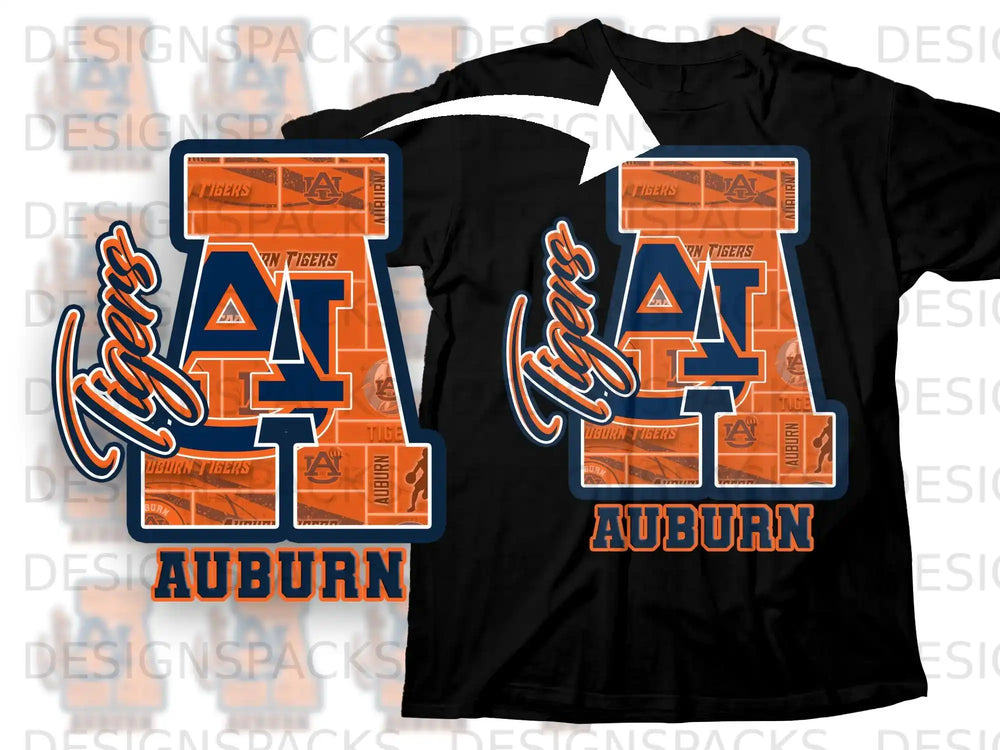 Auburn Tigers A Logo Graphic T-Shirt Design