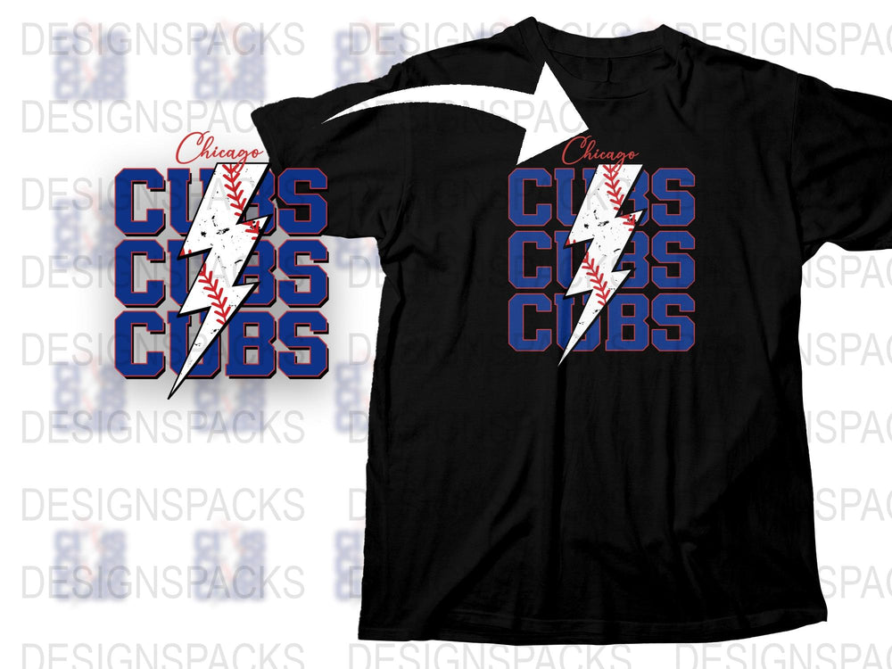 Chicago Cubs T-Shirt, Vintage Graphic Baseball Tee, Unisex Casual Sportswear, Fan Apparel