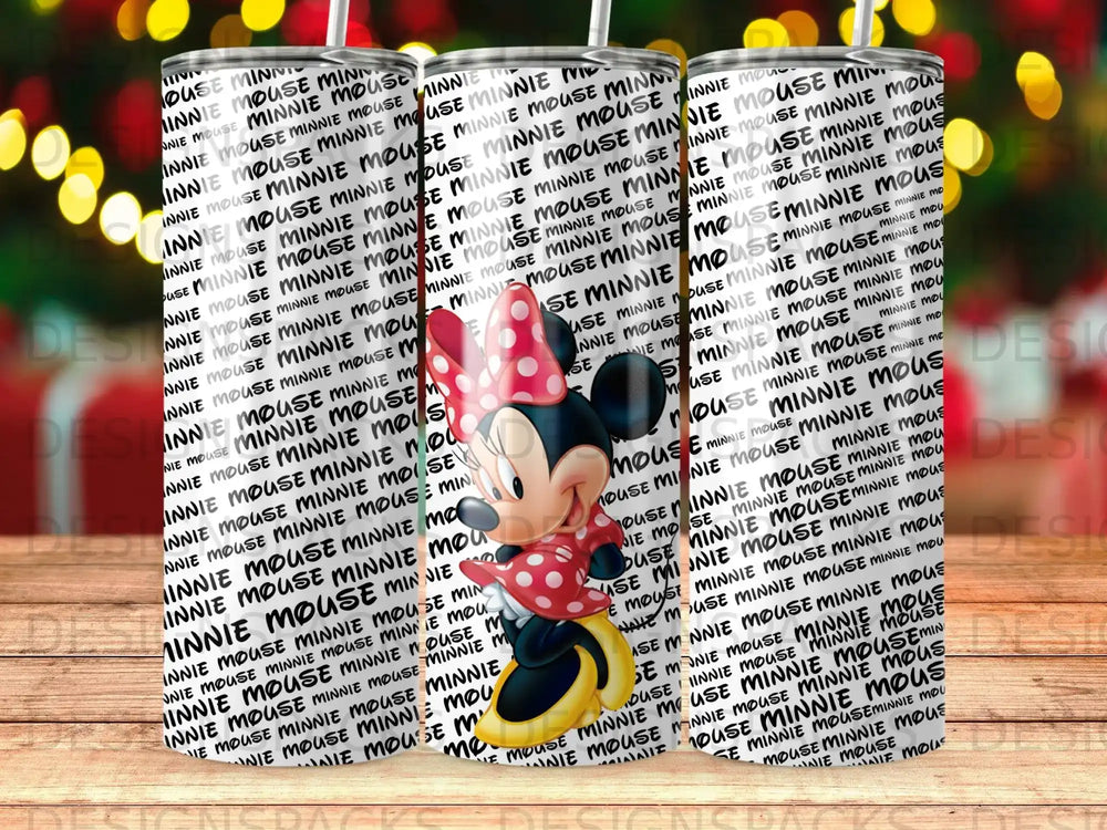 Minnie Mouse Classic Character Repeat Text Tumbler product type