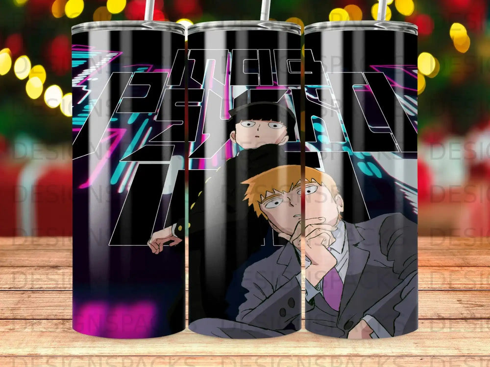 Mob Psycho 100 Shigeo Reigen Neon Style Tumbler product type