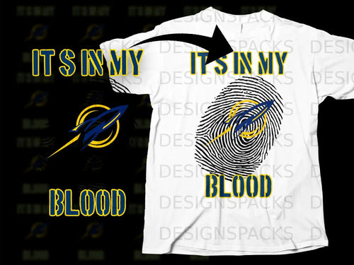 It's in My Blood Rocket Fingerprint T-shirt