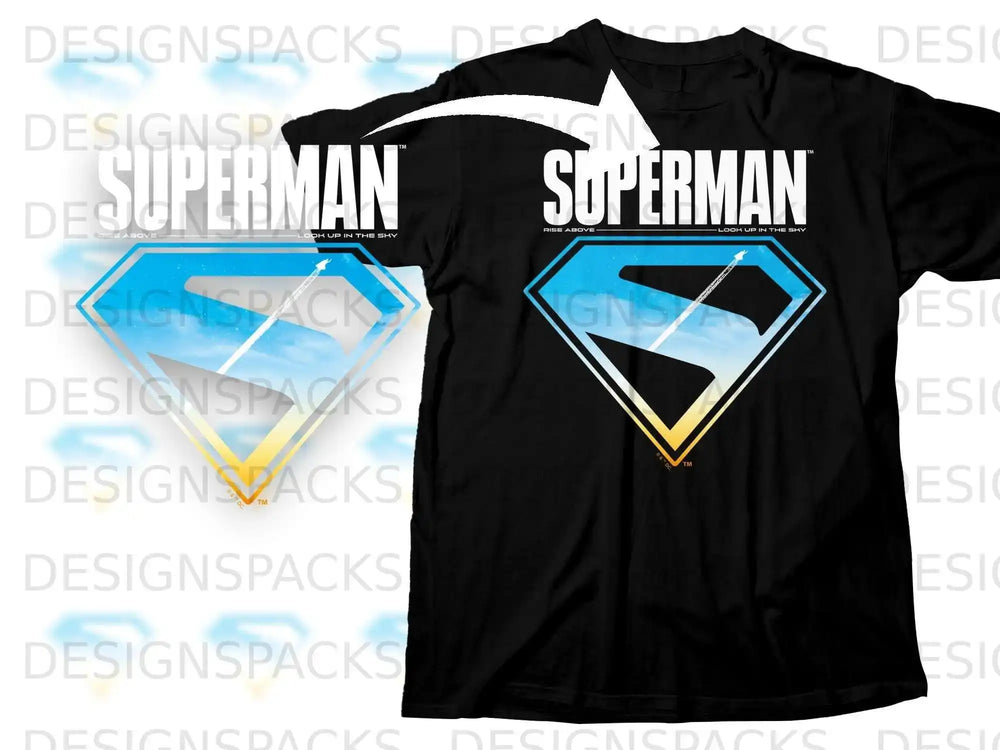 Superman Rise Above Look Up In The Sky T-shirt