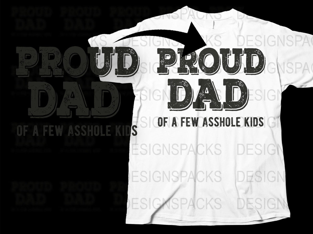 Proud Dad Funny T-Shirt, Humorous Father's Day Gift, Graphic Tee for Men, Cool Dad of Kids Shirt, Unique Parenting Humor Top