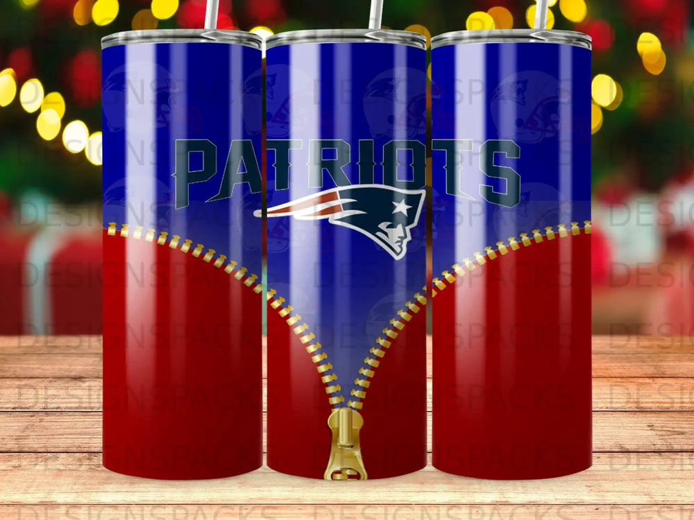 Patriots Blue Red Zipper Design Tumbler product type